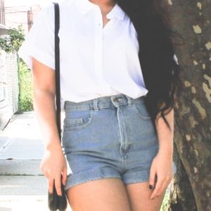 UNIQLO White Short Sleeve Button Down